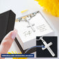 Personalized Stainless Steel Cross Necklace With Bible Verse Message Card