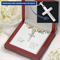 Personalized Stainless Steel Cross Necklace With Bible Verse Message Card