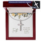 Personalized Stainless Steel Cross Necklace With Bible Verse Message Card